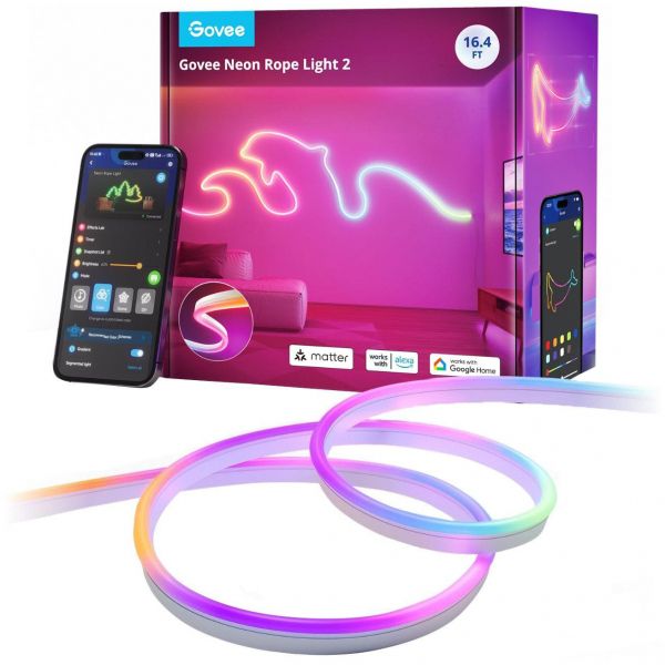 ����� ������������ ����� Govee H61D3 Neon Rope Light 2, 5�, RGBIC, WI-FI/Bluetooth, ����� H61D5301 - �������� 1