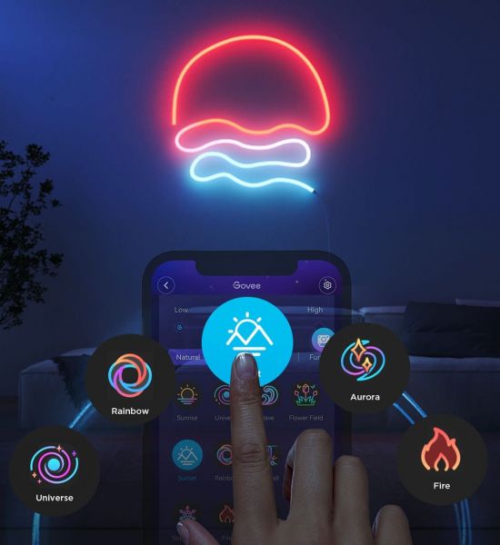 ����� ������������ ����� Govee H61D3 Neon Rope Light 2, 5�, RGBIC, WI-FI/Bluetooth, ����� H61D5301 - �������� 4