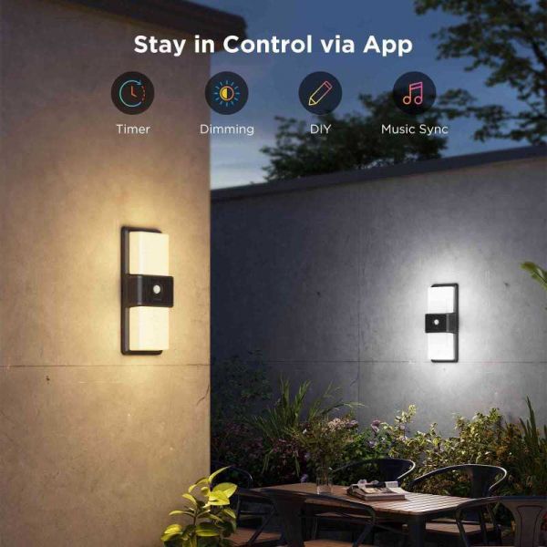 ���������� Govee H7078 Smart Outdoor Wall light, RGBICWW, IP65, WI-FI/Bluetooth, ���� H7078CD1 - �������� 6