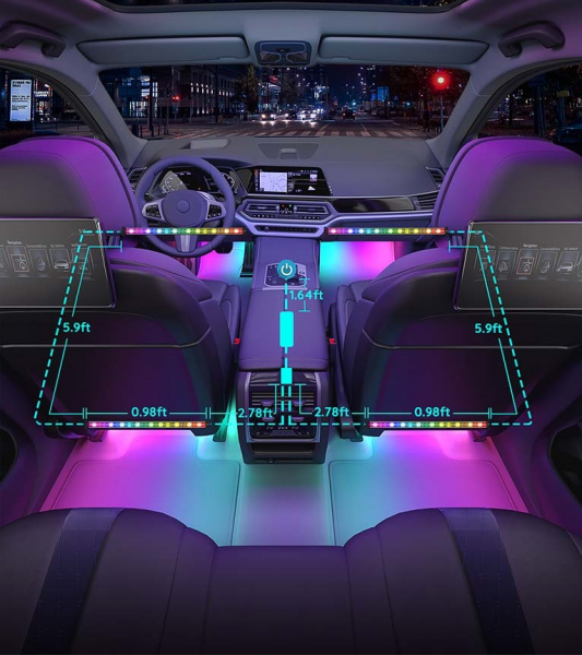 ����� ����� ��������� ��� ���������� Govee H7090 RGBIC Interior Car Lights ������ H70900D2 - �������� 3