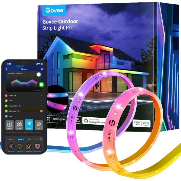 ����� ������������ ����� Govee H70A1 Phantasy Outdoor LED, 10�, RGBICWW, WI-FI/Bluetooth, ���� H70A13D1 - �������� 1