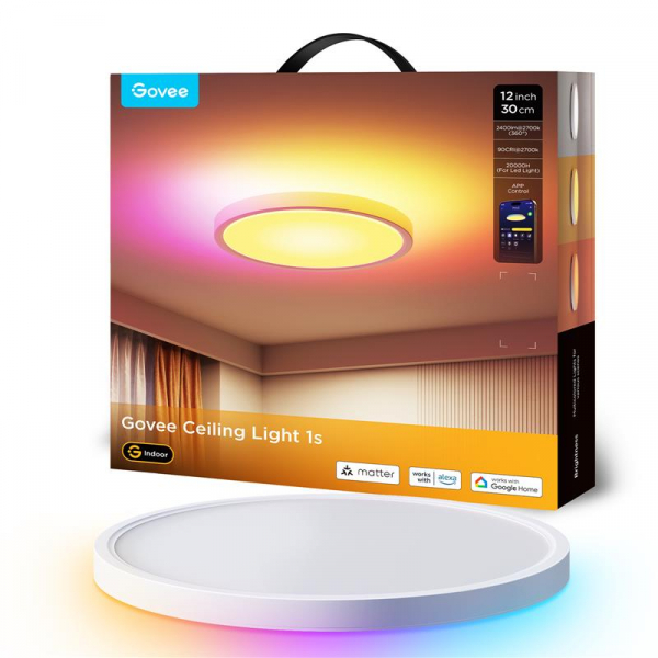 ���������� ���������� Govee 12" Smart Ceiling Light, RGBWW + RGBIC, WI-FI/Bluetooth, ����� H80A1C01 - �������� 1