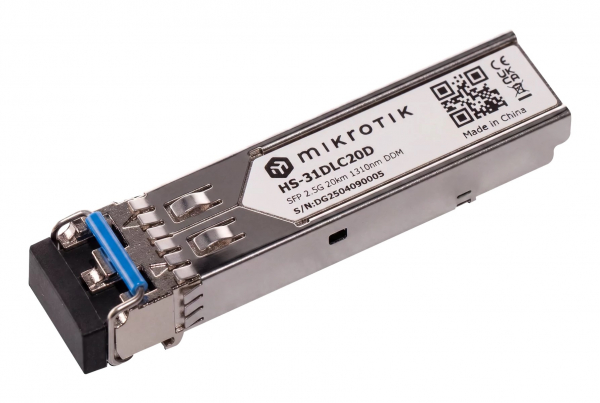 ��������� MikroTik HS-31DLC20D SFP, 1x2.5G BaseLX, SM, 20�� HS-31DLC20D - �������� 1
