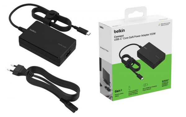 Belkin �������� ������� ��������� 100�� USB-� GAN PD PPS, ������ USB-C 2�, ������ OEM INC016VFBK - �������� 1
