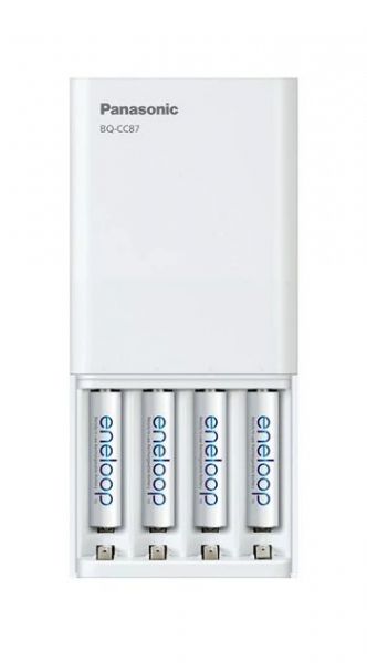   Panasonic USB in/out   Power Bank +  Eneloop NI-MH AA 2000 , 4 . K-KJ87MCD40USB -  7