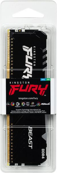   Kingston DDR4 32GB 3600 FURY Beast RGB KF436C18BB2A/32 -  10