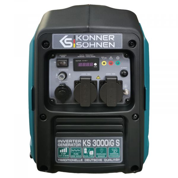 Gasoline inverter generator Konner&Sohnen KS 3000iG S, 230V, 3.0-3.3kW, manual starter, 22.5kg KS3000IGS - �������� 10