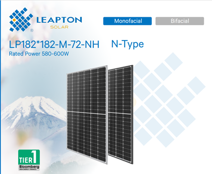 �������������� ������ Leapton Solar LP182x182-M-72-NH-580W, Mono, TopCon, MBB, Halfcell, Silver frame LP182M72-NH-580W/SF - �������� 2