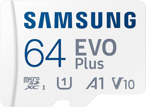  ' Samsung  ' microSDHC 64GB C10 UHS-I R100MB/s Evo Plus + SD MB-MC64KA/EU -  1