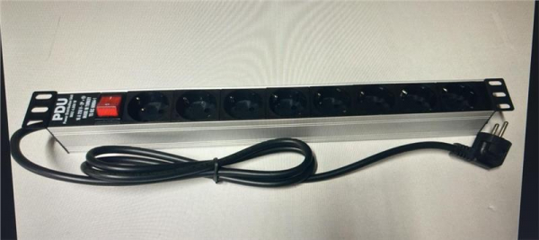 ���������� ������������� �������������� MIRSAN 19", 1U, ���� 8�Shuko, � ������������, ����� Shuko, ����������� ������, ������ 1.8 � MR.PRZ1U8O.SC - �������� 1