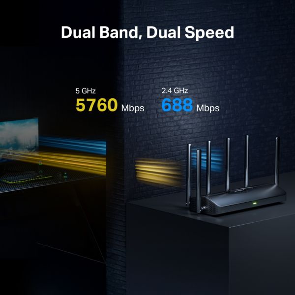 ������������� MERCUSYS MR37BE BE6500, 2xGE LAN, 1x2.5GE LAN, 1x2.5GE WAN, MESH MR37BE - �������� 4