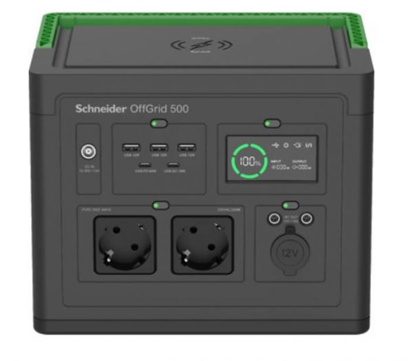 APC ������� ������� ������� Schneider OffGrid Portabl e Power Station 500, 517Wh Lithium-ion, 2 Schuko,  PPS500-GR - �������� 1