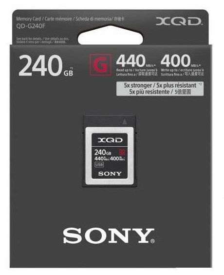   XQD Sony 240GB G Series R440MB/s W400MB/s QDG240F -  2