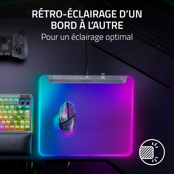 ������ ��� ���� ������� ����������� Razer  Firefly V2 Pro, � (360�278�4.6��), RGB, Phantom White Ed. RZ02-04920400-R3M1 - �������� 2