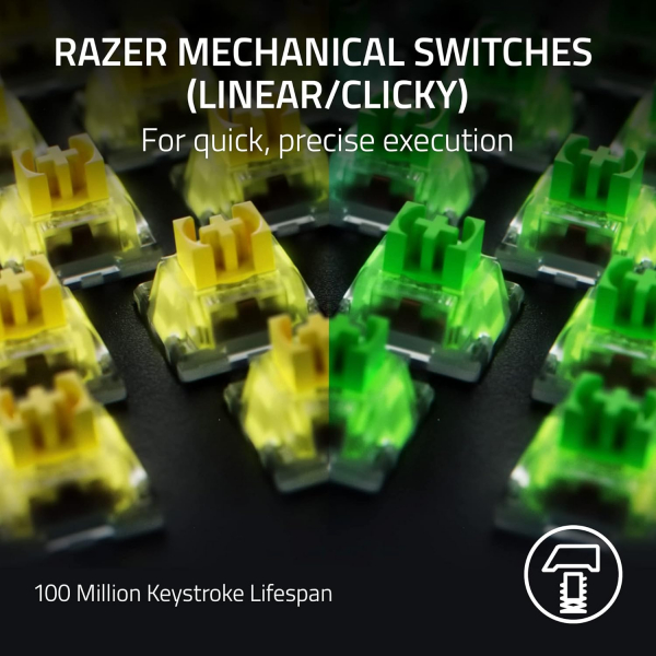 ��������� ��������� Razer BlackWidow V4 Pro 104key, Yellow Switch, USB-A, EN, RGB, ������ RZ03-04681800-R3M1 - �������� 2