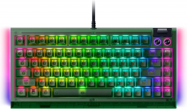 ��������� ��������� Razer BlackWidow V4 75%, 83key, Mechanical Tactile Switch GEN-3, USB-A, EN, RGB, Phantom Green Ed. RZ03-05003300-R3M1 - �������� 8