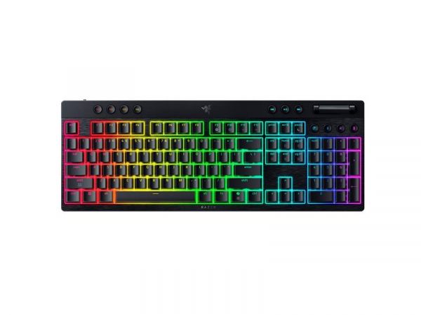 ���������� ������������ Razer BlackWidow V4 Low-profile HyperSpeed, 104key, Green Switch, USB-A/WL/BT, EN, RGB, ������ RZ03-05270100-R3M1 - �������� 1