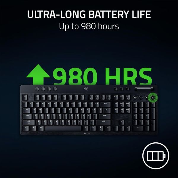 ��������� ��������� BlackWidow V4 Low-profile HyperSpeed, 104key, Yellow Switch, USB-A/WL/BT, EN, RGB, ������ RZ03-05271500-R3M1 - �������� 7