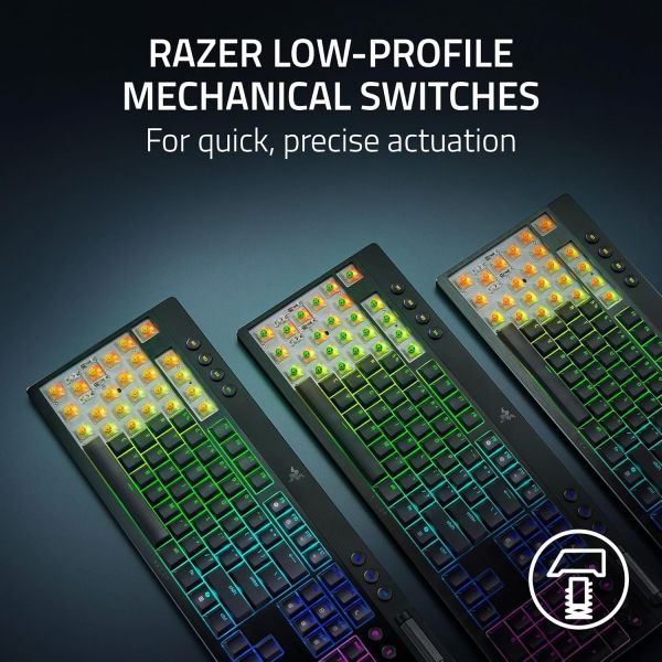 ��������� ��������� BlackWidow V4 Low-profile HyperSpeed, 104key, Yellow Switch, USB-A/WL/BT, EN, RGB, ������ RZ03-05271500-R3M1 - �������� 2