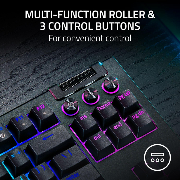 ��������� ��������� Razer BlackWidow V4 TKL HyperSpeed, 87key, Orange Switch Gen-3, USB-A/WL/BT, EN, RGB, ������ RZ03-05480100-R3M1 - �������� 5