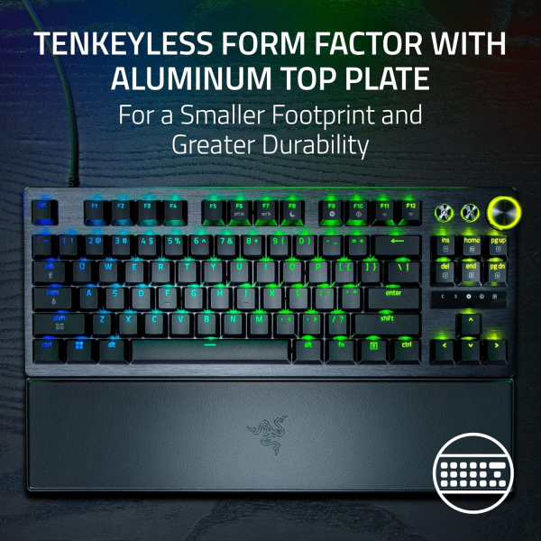 ��������� ��������� Razer Huntsman V3 Pro TKL 8KHz, 84key, Analog Optical Switch Gen-2, USB-A, EN, RGB, ������ RZ03-05520100-R3M1 - �������� 11
