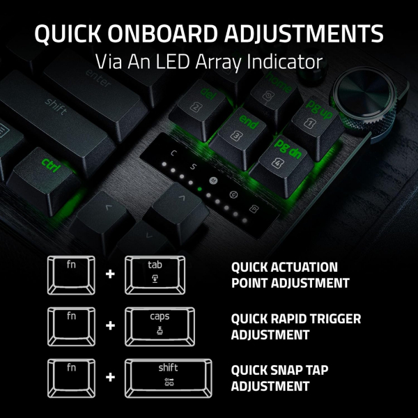 ��������� ��������� Razer Huntsman V3 Pro TKL 8KHz, 84key, Analog Optical Switch Gen-2, USB-A, EN, RGB, ������ RZ03-05520100-R3M1 - �������� 8