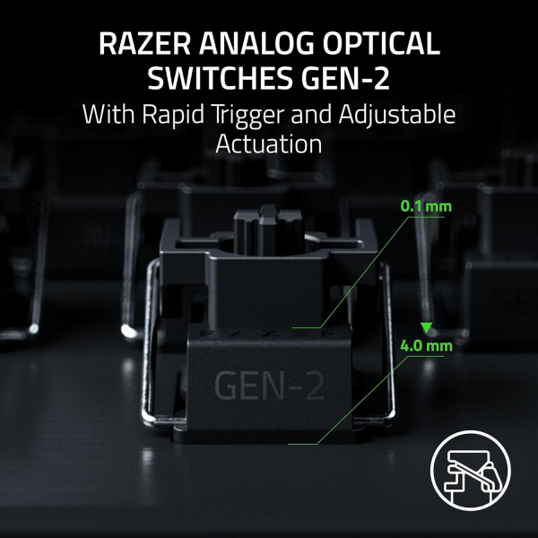 ��������� ��������� Razer Huntsman V3 Pro TKL 8KHz, 84key, Analog Optical Switch Gen-2, USB-A, EN, RGB, ������ RZ03-05520100-R3M1 - �������� 3