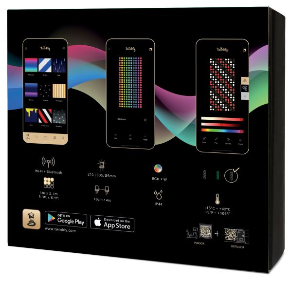 Twinkly Smart LED ó������ Twinkly Curtain RGBW 210, Gen II, IP44, 1.45�*2.1�, ������ �������� TWW210SPP-TEU - �������� 2