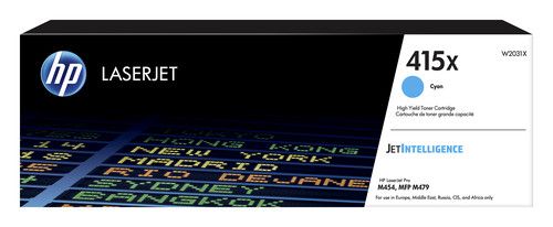 �������� HP 415X CLJ Pro M414/454/479, Enterprise M455/M480 Cyan (6000���) W2031X - �������� 1