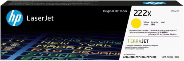 HP 222X CLJ Pro 3203/3303 Yellow (2500) W2222X -  1