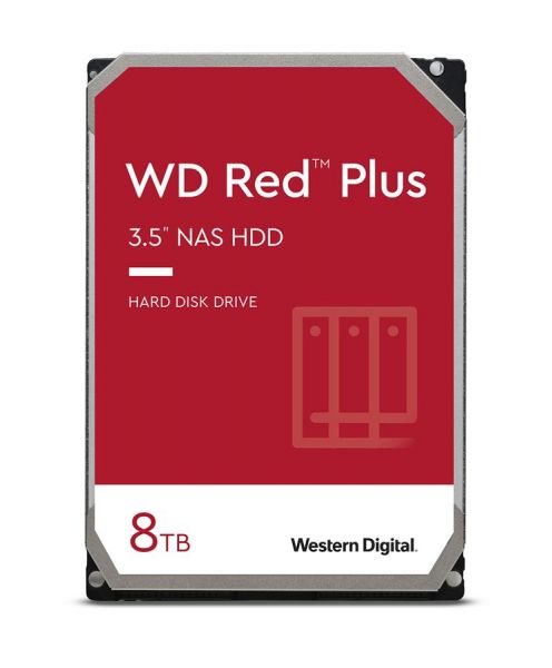 WD   8TB 3.5" 5640 256MB SATA Red Plus NAS WD80EFPX -  1