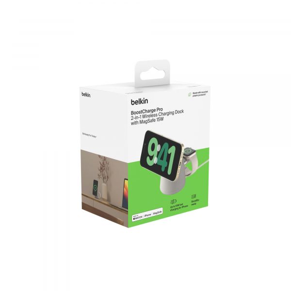 ������������ �������� ���������� Belkin 2in1 MagSafe iPhone/Watch/AirPods, Sand Mass WIZ020VFH37 - �������� 12