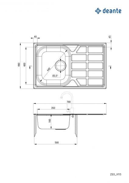 Deante ����� ������� Soul, ����.�����, ��������., � ������, 780�490�160��, ���� - 1, ��������, ���� ZEO_0113 - �������� 4