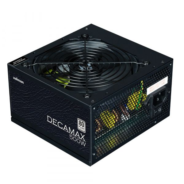 Zalman ���� �������� Decamax (500W) 85%, 80 Plus, 120��, 1xMB 24pin(20+4), 1xCPU 8pin(4+4), 3xMolex, 4xSATA, 2xPCIe 8pin(6+2) ZM500-LX3 - �������� 1