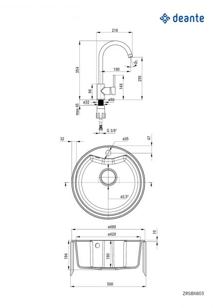 ����� ��� ����� Deante Solis, ��������� ����� ZRS_2803 + ����. BEN_262M, ������-���� ZRSB2803 - �������� 3