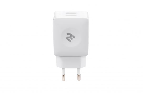   2 Wall Charger USB-A Dual 2.4A White -  1