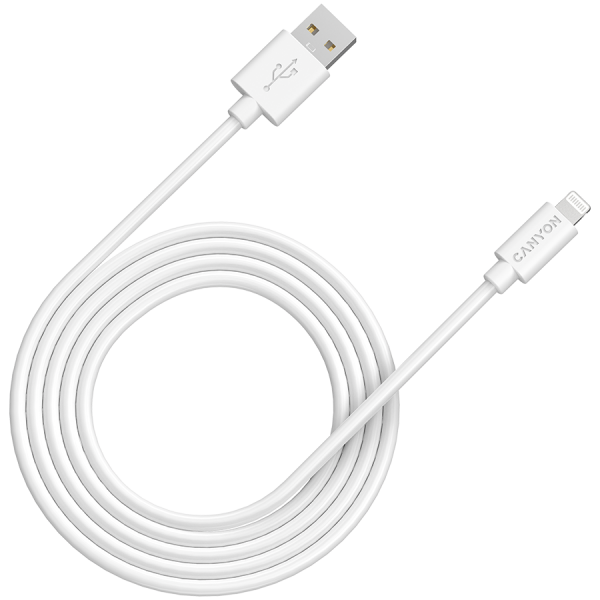  Lightning Canyon Charge & Sync USB-A to Lightning 2m White (CNS-MFIC12W) -  1