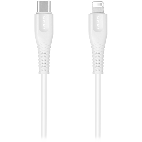  Lightning Canyon USB Type-C/Apple Lightning White 1.2m (CNS-MFIC4W) -  1