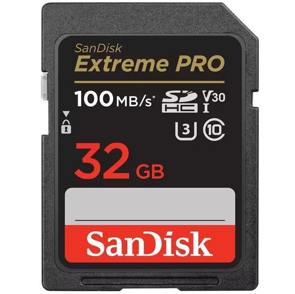  '  ' SanDisk SD   32GB C10 UHS-I U3 R100/W90MB/s Extreme Pro V30 -  1