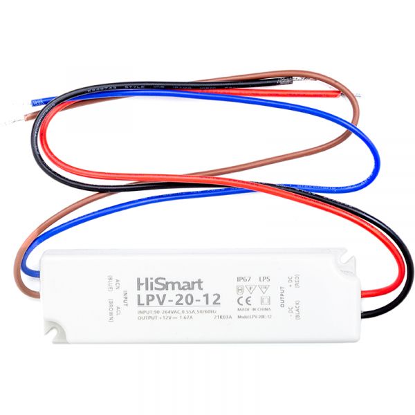 ���� �������� HiSmart 12V, 1.67�, 20W, IP67 (LPV-20-12) - �������� 1