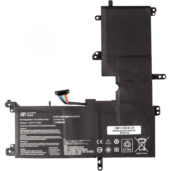 ����������� PowerPlant ��� ��������� ASUS VivoBook Flip 14 TP410UA (B31N1705) 11.52V 3653mAh (NB432141) - �������� 1