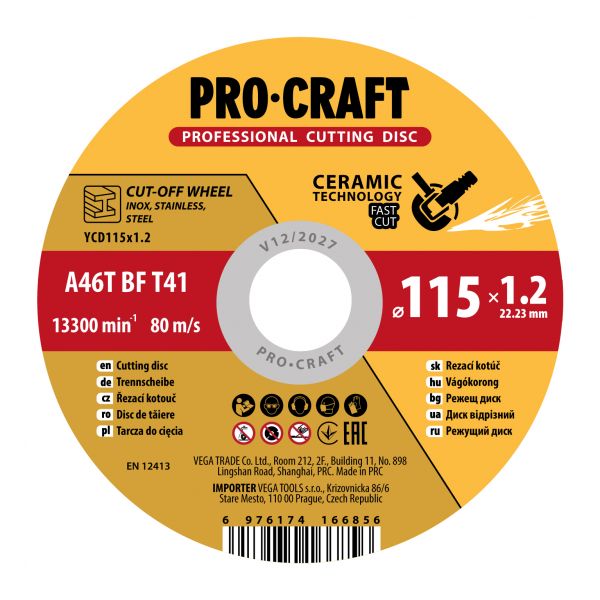 ���� ������� ��������� Procraft YCD115x1.2 115 �� 1,2 �� 22,2 �� - �������� 1