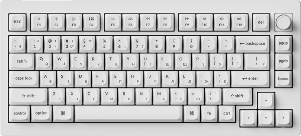 ��������� ���������� Keychron V1 Ultra Keychron Red Switch White RGB (V1U-F1-UA) - �������� 1