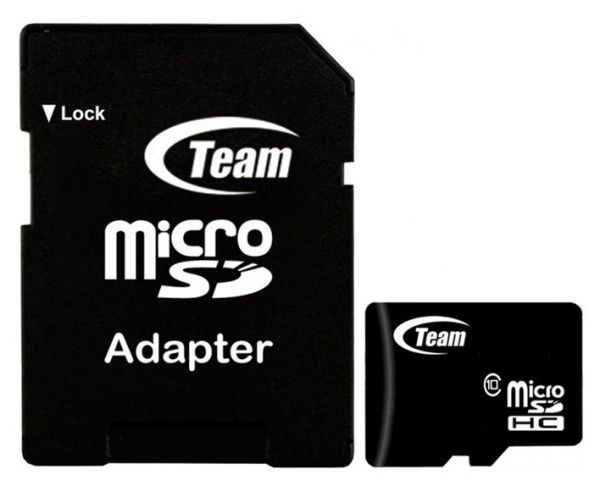  '  `i MicroSDHC 4GB Class 10 Team + SD-adapter (TUSDH4GCL1003) -  1