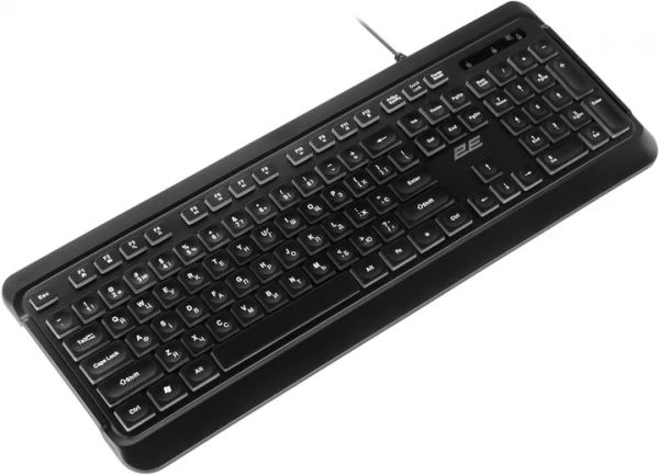 2E ��������� ��������� KS120 104key, USB-A, EN/UK, White LED, ������ 2E-KS120UB_UA - �������� 3