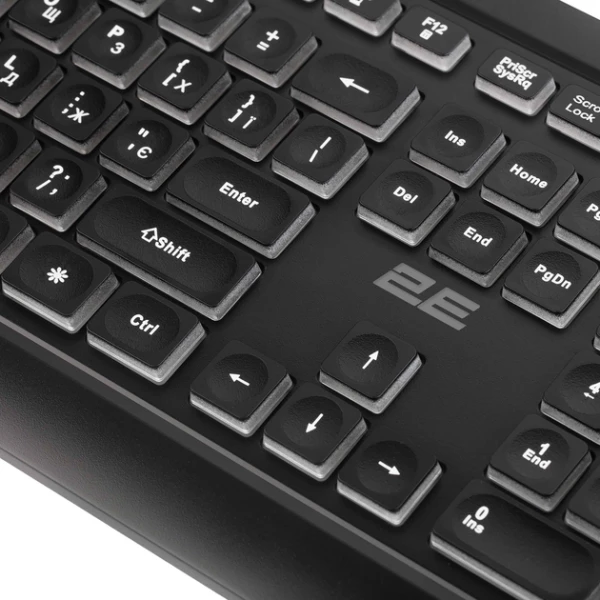 2E ��������� ��������� KS120 104key, USB-A, EN/UK, White LED, ������ 2E-KS120UB_UA - �������� 5