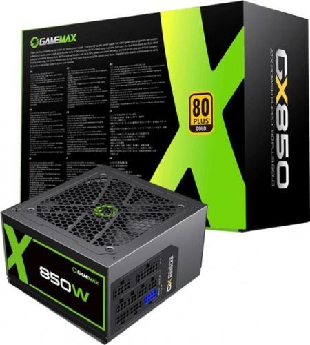 ���� ������� 850 ��, GameMax GX-850, Black, ���������, 80+ Gold, Active PFC, 12 ��, 3xMolex / 6xSATA / 4x6+2-pin / 2x4+4-pin / 1x20+4-pin, ������ OVP / UVP / OCP / OLP / OPP / SCP - �������� 8