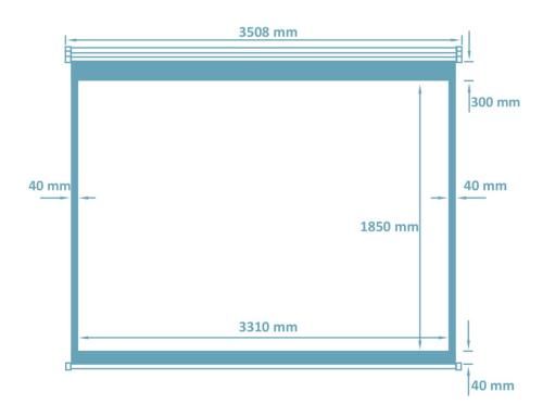 ����� �������� Walfix SNM-12 �������� 150", �������� 331�185 ��, ������������ ����� 16:9, �������� ���������� �����������, ������� ������ ������� ����� ������� - �������� 2
