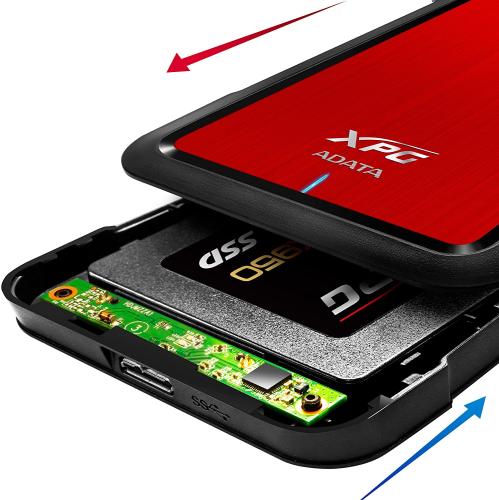 ������ �������� 2.5" ADATA EX500, Red/Black, 1x2.5" SSD/HDD, USB 3.1 (AEX500U3-CRD) - �������� 6