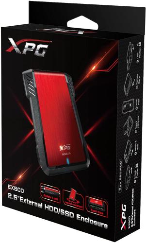 ������ �������� 2.5" ADATA EX500, Red/Black, 1x2.5" SSD/HDD, USB 3.1 (AEX500U3-CRD) - �������� 7